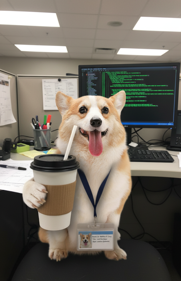 办公室狗狗自拍